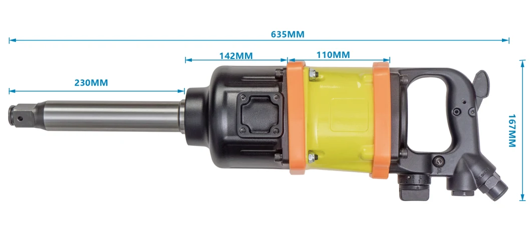1 Inch Pneumatic Wrench Air Tool with 3700r. P. M, 3800n. M, Pinless Hammer Design, Widely Used in The Assembly, Disassembly and Maintenance of Truck/Cars Tire